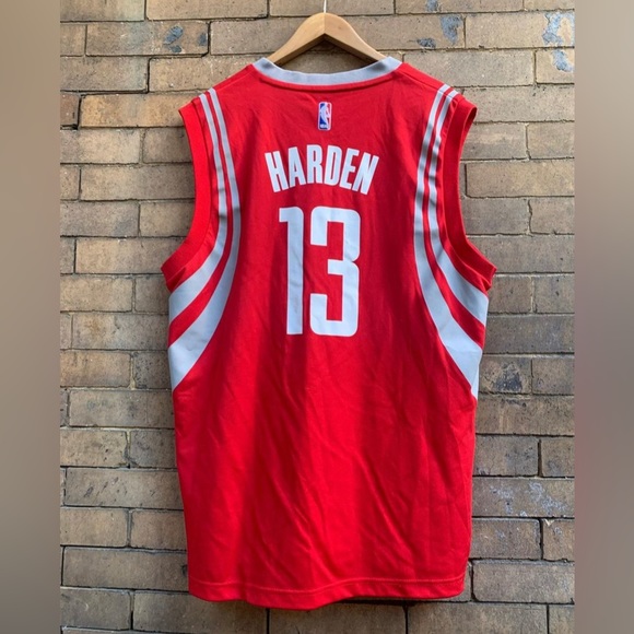 Replica Adidas Houston Rockets James Harden Jersey #13 NBA - Picture 2 of 2